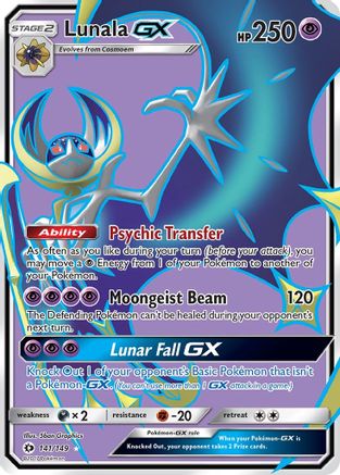 SM Base Set  141/149 Lunala GX (Full Art)  - Holofoil - Ultra Rare