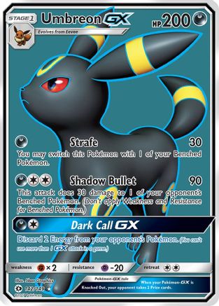 SM Base Set  142/149 Umbreon GX (Full Art)  - Holofoil - Ultra Rare