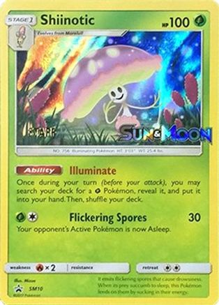 SM Promos  Shiinotic - SM10 (Prerelease) [Staff]  - Holofoil - Promo