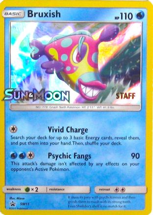 SM Promos  Bruxish - SM11 (Prerelease) [Staff]  - Holofoil - Promo