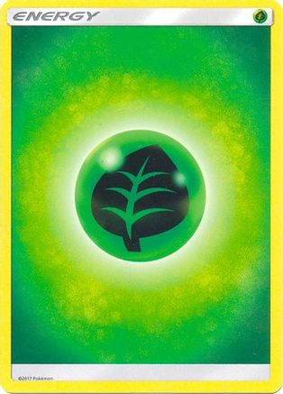 SM Base Set  164 Grass Energy (2017 Unnumbered)  - Reverse Holofoil - Common