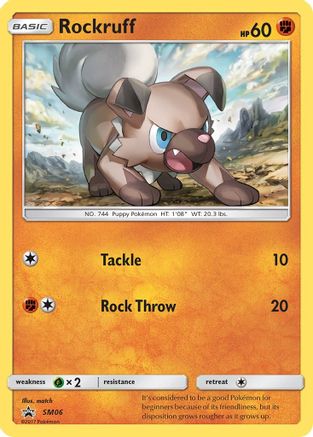 SM Promos  SM06 Rockruff  - Holofoil - Promo