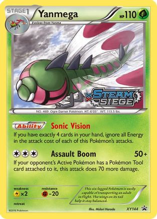 XY Promos  XY144 Yanmega (XY Steam Siege Prerelease)  - Holofoil - Promo