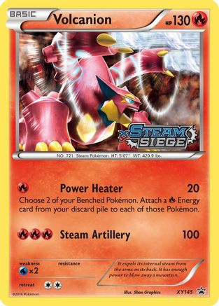 XY Promos  XY145 Volcanion (XY Steam Siege Prerelease)  - Holofoil - Promo