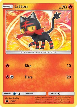 SM Promos  SM23 Litten  - Holofoil - Promo
