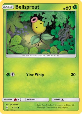 SM  Guardians Rising  001/145 Bellsprout  - Common