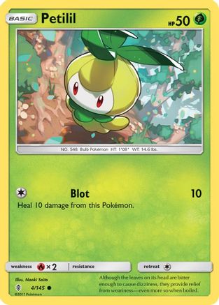 SM  Guardians Rising  004 Petilil  - Reverse Holofoil - Common