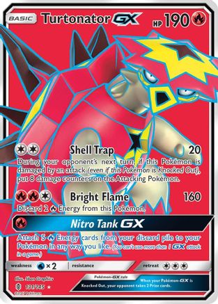 SM  Guardians Rising  131/145 Turtonator GX (Full Art)  - Holofoil - Ultra Rare
