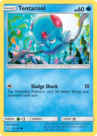 SM  Guardians Rising  023/145 Tentacool  - Reverse Holofoil - Common