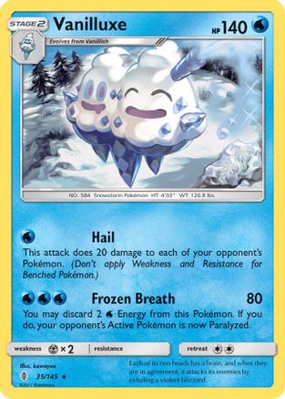 SM  Guardians Rising  035 Vanilluxe  - Rare