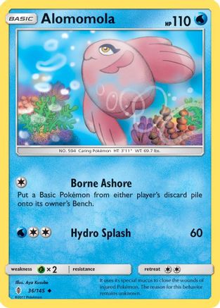 SM  Guardians Rising  036 Alomomola  - Reverse Holofoil - Uncommon