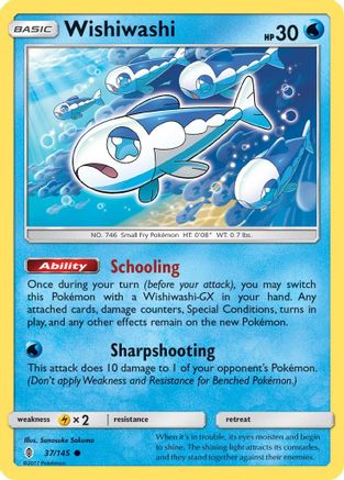 SM  Guardians Rising  037/145 Wishiwashi  - Common