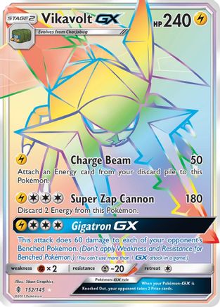 SM  Guardians Rising  152 Vikavolt GX (Secret)  - Holofoil - Secret Rare