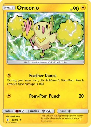 SM  Guardians Rising  046 Oricorio (46)  - Reverse Holofoil - Rare