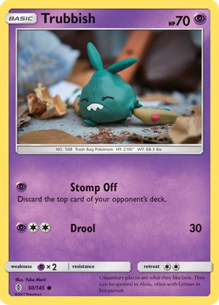 SM  Guardians Rising  050/145 Trubbish  - Reverse Holofoil - Common