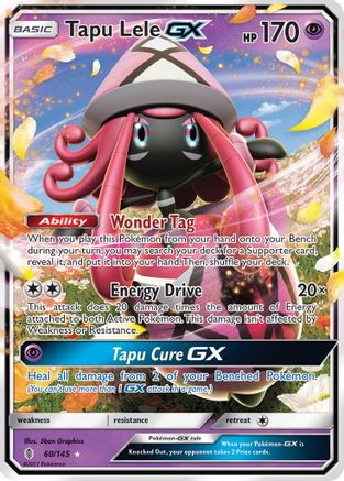 SM  Guardians Rising  060/145 Tapu Lele GX  - Holofoil - Ultra Rare