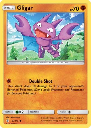 SM  Guardians Rising  067/145 Gligar  - Common