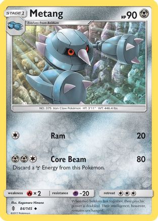 SM  Guardians Rising  084 Metang  - Reverse Holofoil - Uncommon