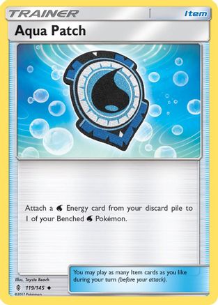 SM  Guardians Rising  119/145 Aqua Patch  - Uncommon