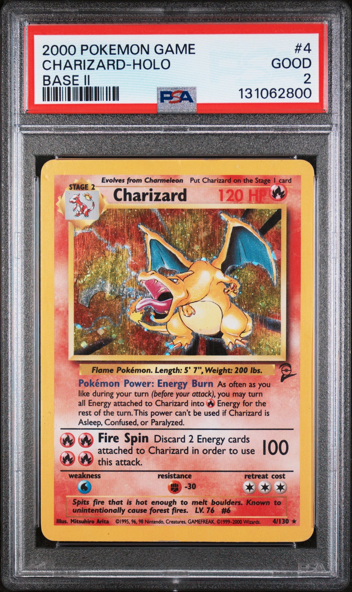 Base Set 2  004/130 PSA2 #131062800 Charizard  - Holofoil - Holo Rare