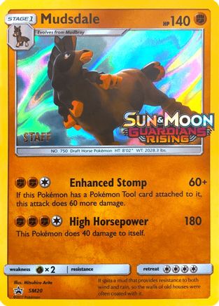 SM Promos  Mudsdale - SM20 (Prerelease) [Staff]  - Holofoil - Promo