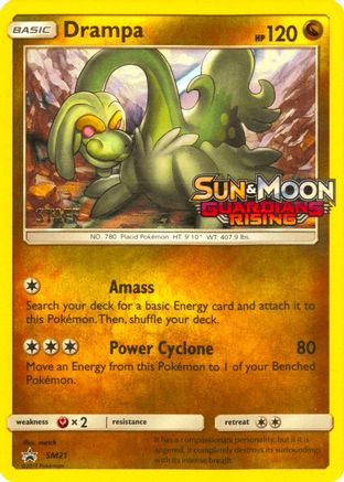 SM Promos  Drampa - SM21 (Prerelease) [Staff]  - Holofoil - Promo