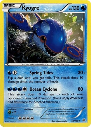 Deck Exclusives  053/160 Kyogre  - Holofoil - Holo Rare