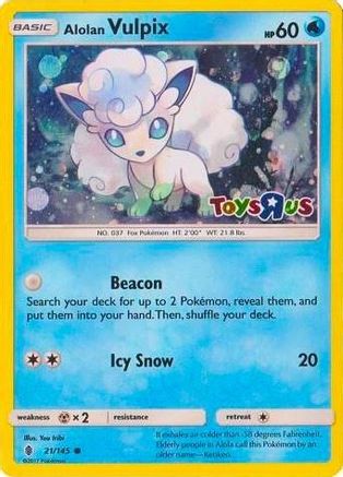 Miscellaneous Cards & Products  021/145 Alolan Vulpix  - Holofoil - Promo