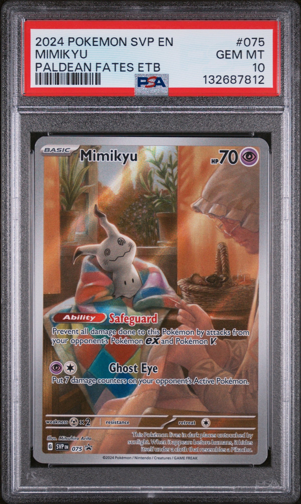 SV Scarlet & Violet Promo Cards  075 PSA10 #132687812 Mimikyu  - Holofoil - Promo