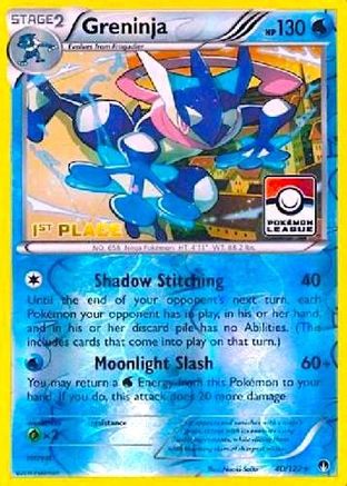 League & Championship Cards /122 Greninja - 40/122 (Pokemon League) [1st Place]  - Reverse Holofoil - Promo