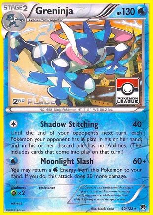 League & Championship Cards /122 Greninja - 40/122 (League) [2nd Place]  - Reverse Holofoil - Promo