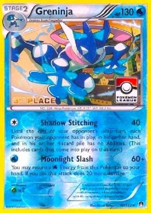 League & Championship Cards /122 Greninja - 40/122 (Pokemon League) [3rd Place]  - Reverse Holofoil - Promo