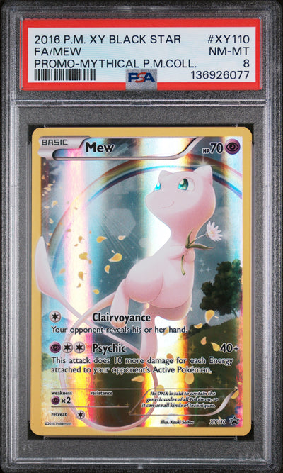XY Promos  XY110 PSA8 #136926077 Mew  - Holofoil - Promo