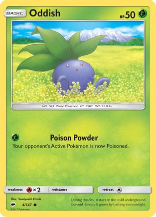 SM  Burning Shadows  004/147 Oddish  - Common