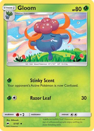 SM  Burning Shadows  005/147 Gloom  - Uncommon