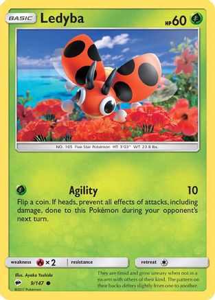 SM  Burning Shadows  009/147 Ledyba  - Common