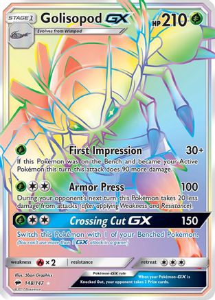 SM  Burning Shadows  148 Golisopod GX (Secret)  - Holofoil - Secret Rare