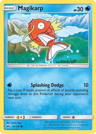 SM  Burning Shadows  032/147 Magikarp  - Reverse Holofoil - Common