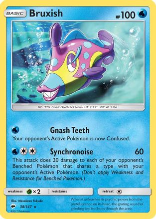 SM  Burning Shadows  038 Bruxish  - Rare