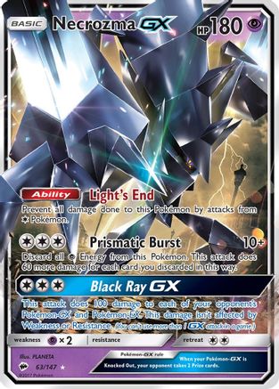 SM  Burning Shadows  063/147 Necrozma GX  - Holofoil - Ultra Rare