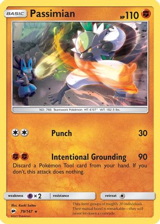 SM  Burning Shadows  079 Passimian  - Reverse Holofoil - Rare