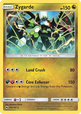 SM  Burning Shadows  100/147 Zygarde  - Holofoil - Holo Rare