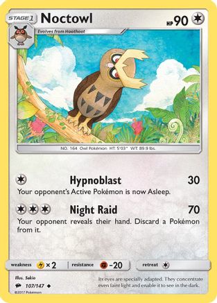 SM  Burning Shadows  107/147 Noctowl  - Uncommon