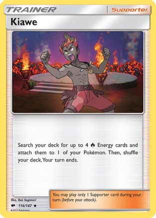 SM  Burning Shadows  116/147 Kiawe  - Reverse Holofoil - Uncommon