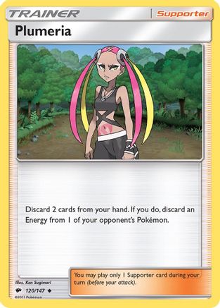 SM  Burning Shadows  120/147 Plumeria  - Uncommon