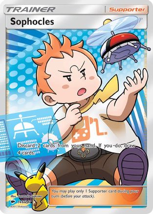 SM  Burning Shadows  146/147 Sophocles (Full Art)  - Holofoil - Ultra Rare