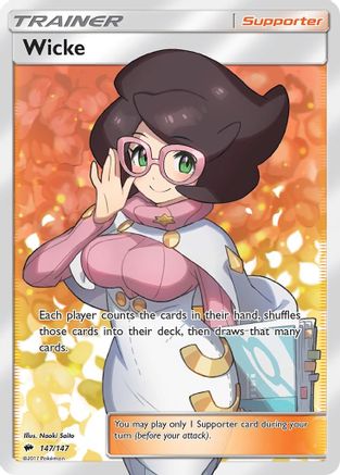 SM  Burning Shadows  147/147 Wicke (Full Art)  - Holofoil - Ultra Rare