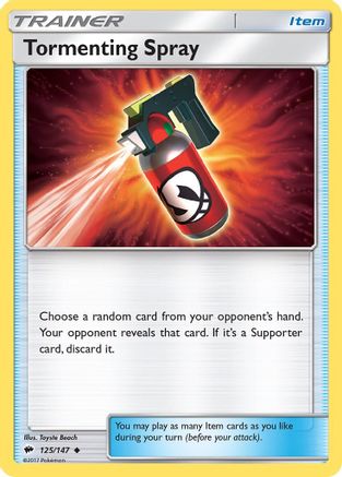 SM  Burning Shadows  125/147 Tormenting Spray  - Uncommon