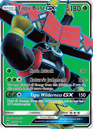 SM  Burning Shadows  130/147 Tapu Bulu GX (Full Art)  - Holofoil - Ultra Rare