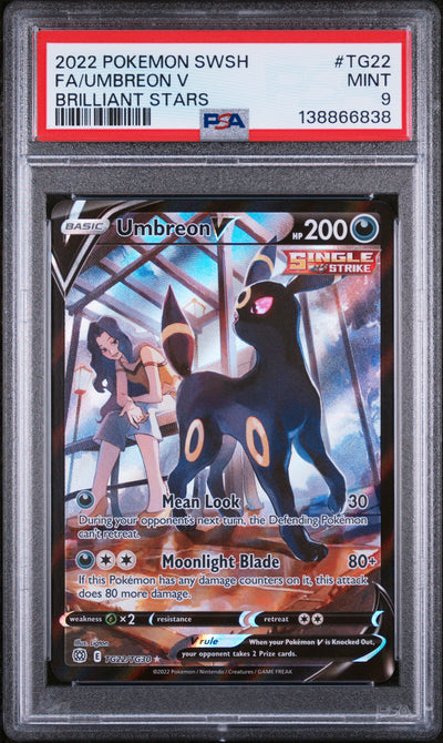 SWSH09 Brilliant Stars Trainer Gallery  TG22/TG30 PSA9 #138866838 Umbreon V  - Holofoil - Ultra Rare